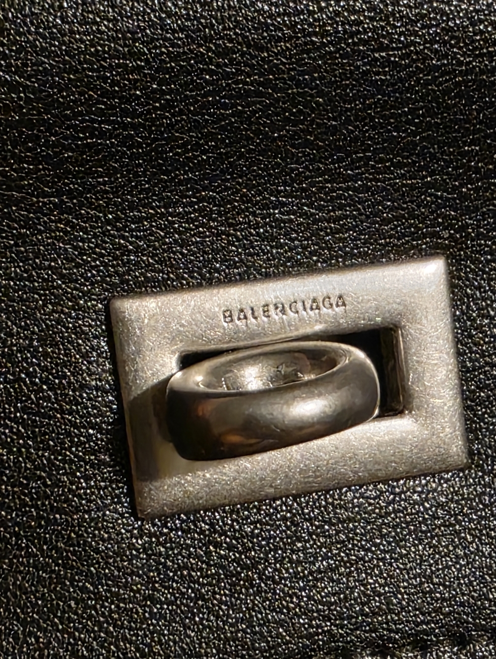 Balenciaga Black Leather Top-Handle Shoulder Bag with Silver Hardware - Picture 13 of 16